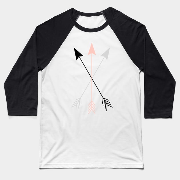 Three arrows Baseball T-Shirt by lunabelleapparel